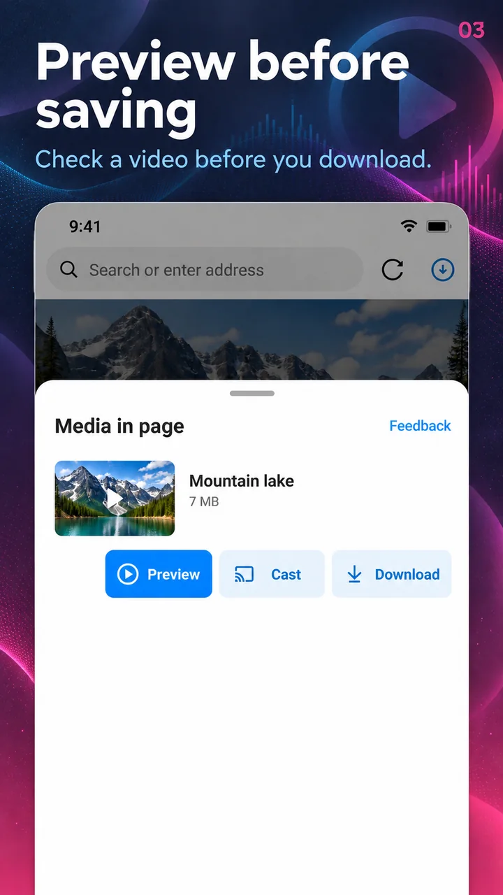 Preview before saving