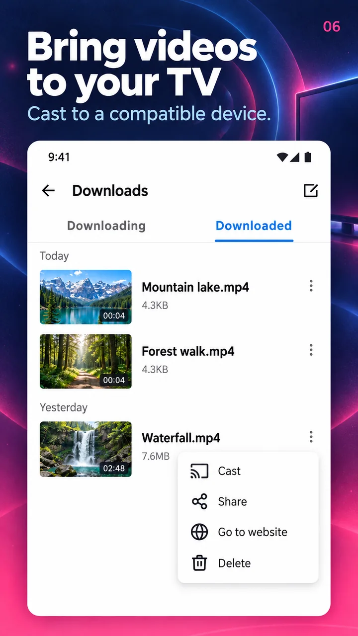 Bring videos to your TV